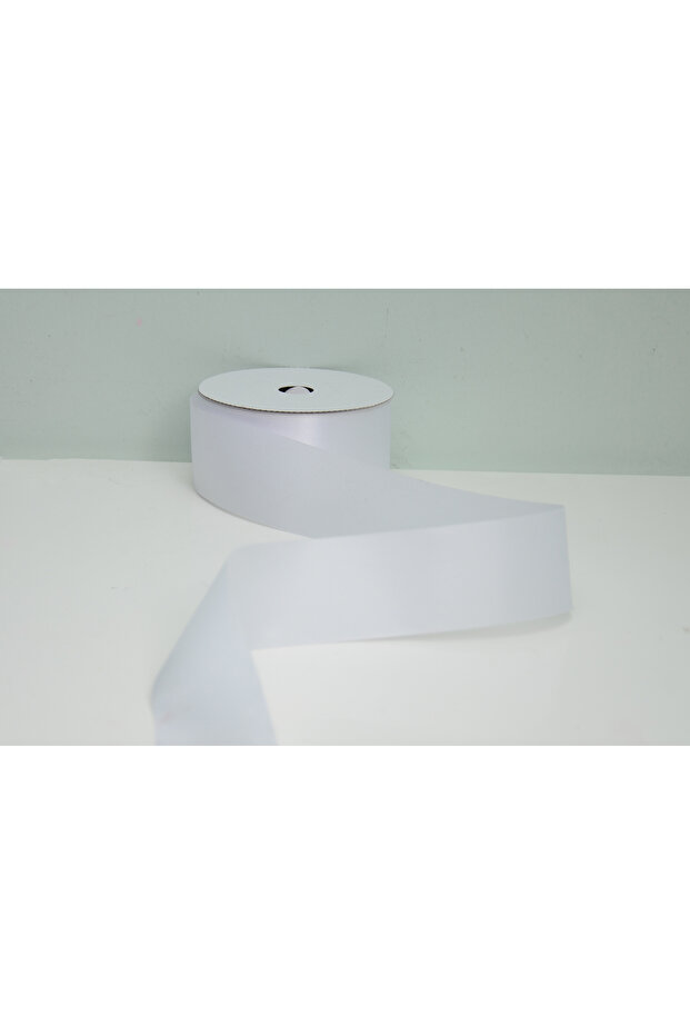 White Satin Ribbon 4.5 cm X 10 Meters – Shiny Gift and Decoration Ribbon