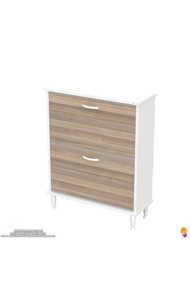 Umay Kapı Önü 72x90x25, 5 Cm’ Lik 2 Düşer Kapak 4 Göz Bölmeli Ayakkabılık - 6