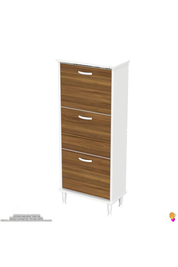 Varbi Kapı Önü 52 X 127 X 25, 5 Cm’ Lik 3 Düşer Kapak 6 Göz Bölmeli Ayakkabılık - 6
