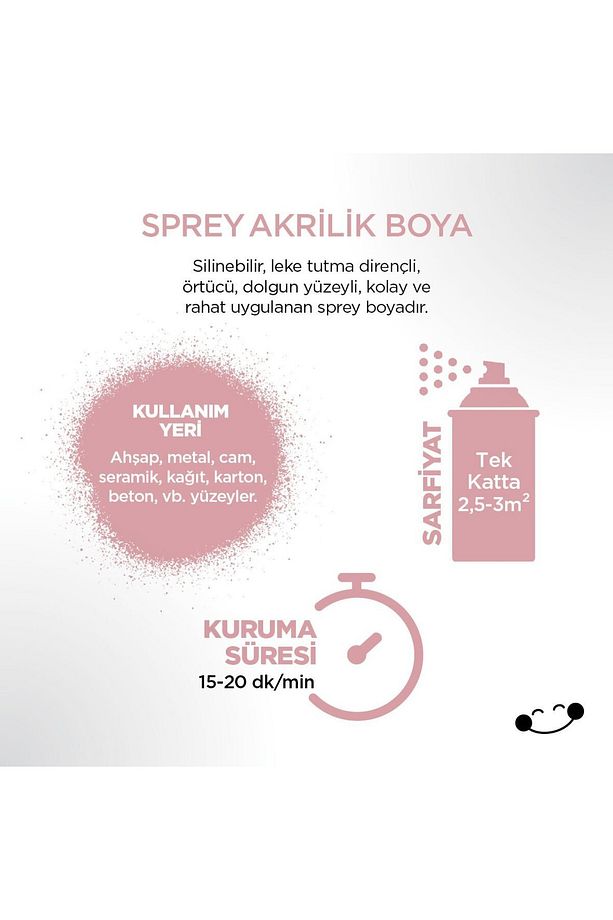 Açık Pembe Sprey Boya 400 ml (1 Adet ) - 4