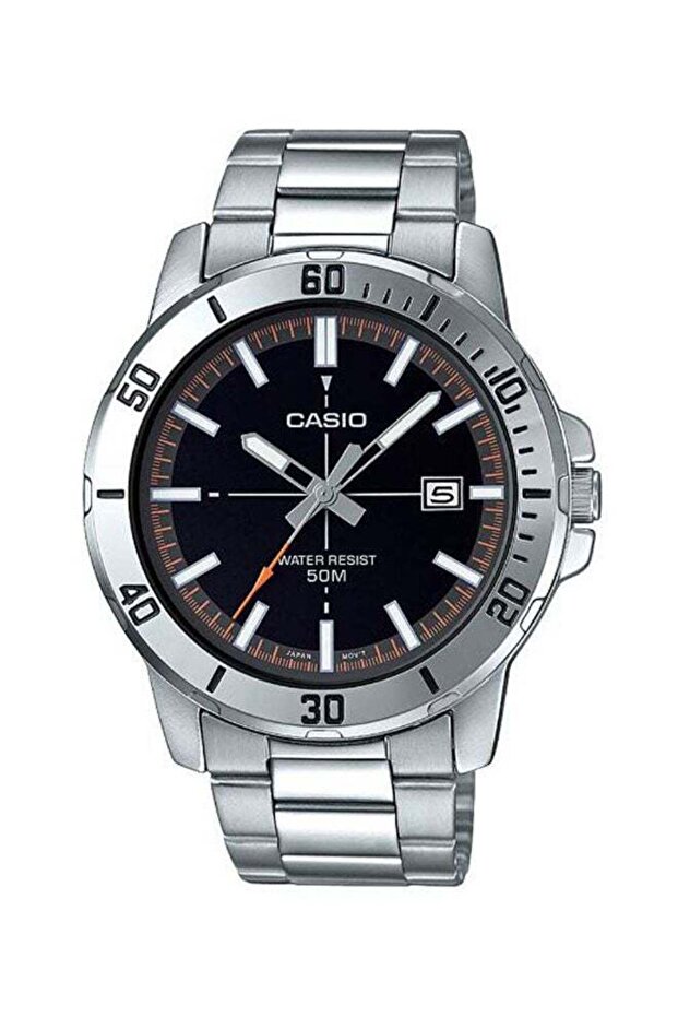 Men's Stainless Steel Analog Watch Mtp-vd01d-1e2vudf - 49 Mm - Silver