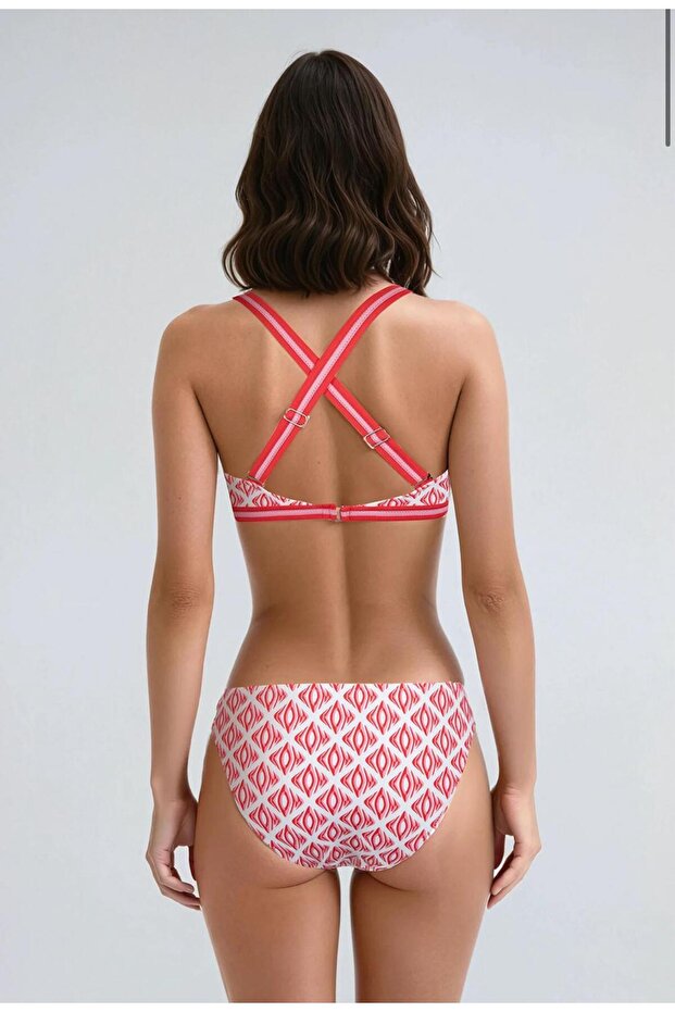 Desenli Üçgen Bikini - 2