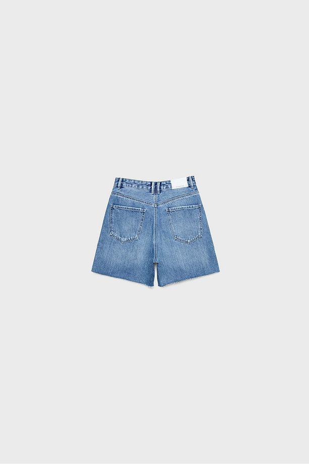 Uzun Denim Şort - 6