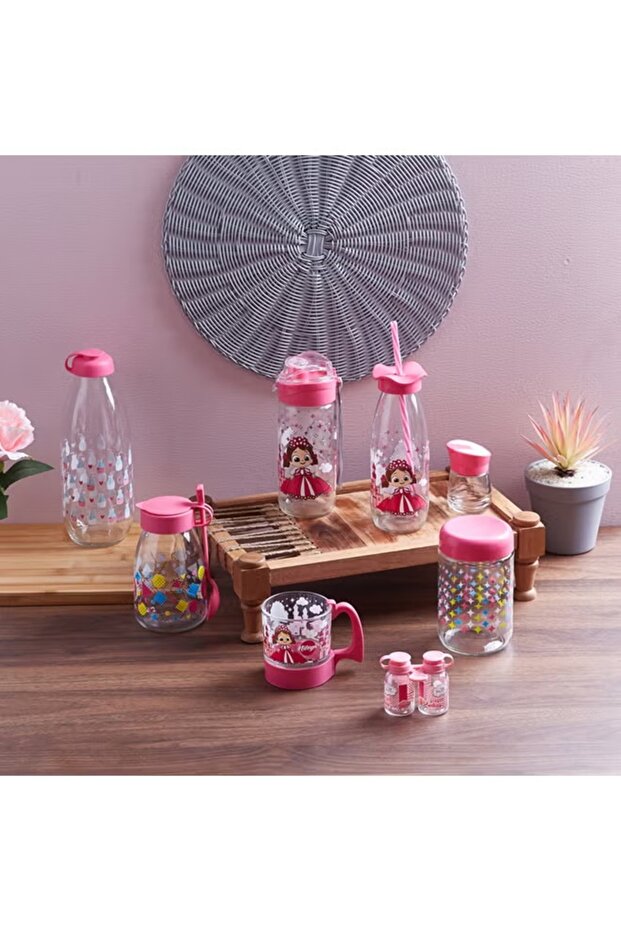 جرة لينيا المزخرفة باللون الوردي - 4