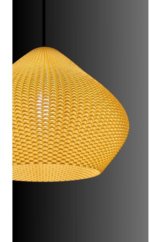 Gruis Hasır Yüzey Avize, Rattan Görünümlü Tasarım Tekli Sarkıt Avize (PLASTİK) E27 - 5