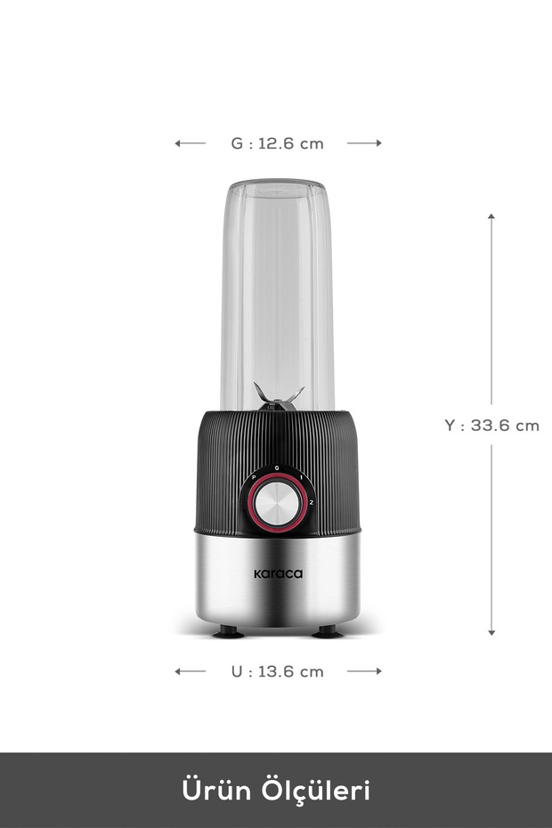 Blend & Rush Inox Personal Kişisel Smoothie Blender Black - 2
