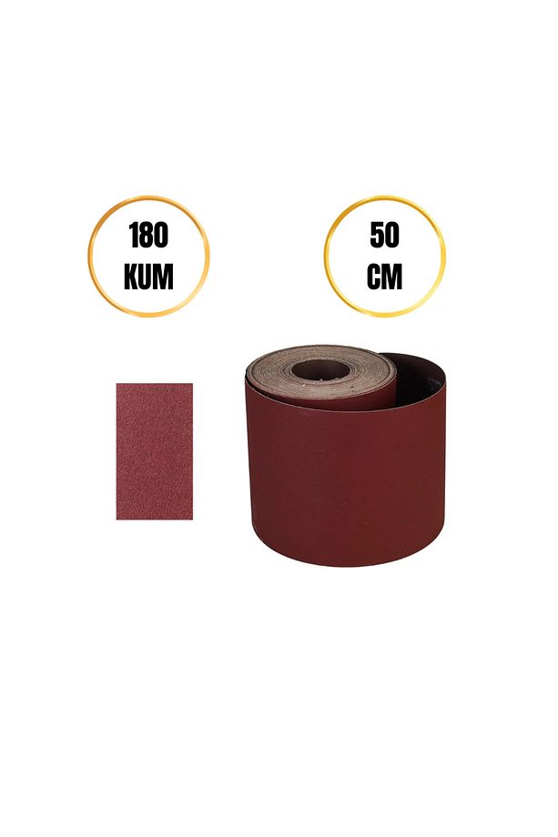 180 Kum Rulo Zımpara -50 cm Ahşap ve Metal Yüzeyler İçin Aşındırıcı Zımpara - 1