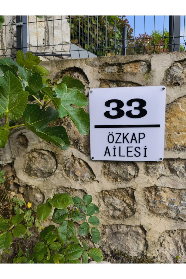 Villa, ev, apartman kapı önü aile isimlik ve numaralık - 3