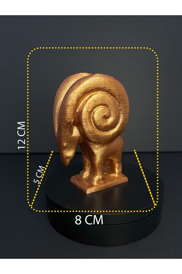 Dekoratif Keçi Heykeli - Modern ve Anlamlı Biblo Tasarımı - 5