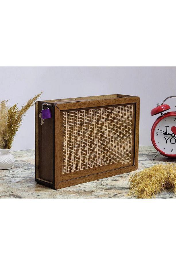 Klitli Ahşap Tip Box Bahşiş Kutusu Ve Kumbara Sandık Tipi Tipbox Hediyelik Tipbox Kumbara Seç - 8