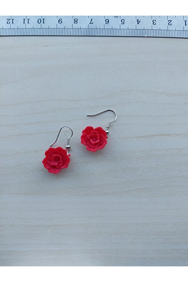3D baskı Küpe Gül 4 - 1