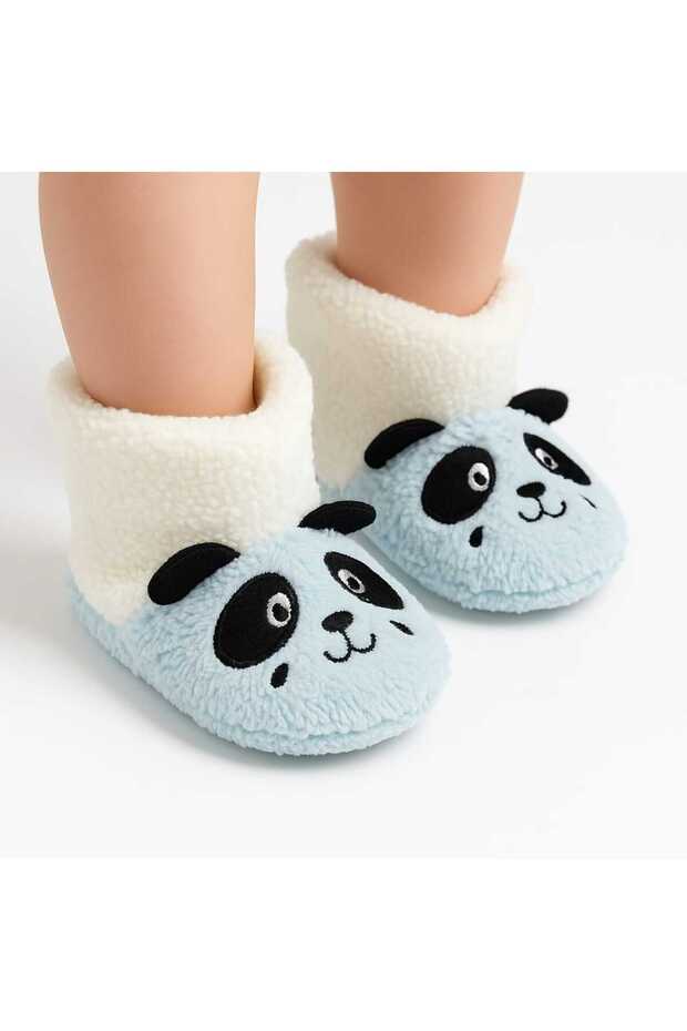 Bebek Kışlık Nakışlı Tabanlı Panduf - 1