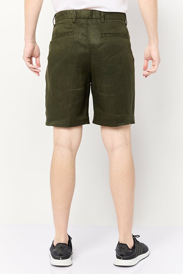 شورت شينو سادة للرجال، زيتوني - 4