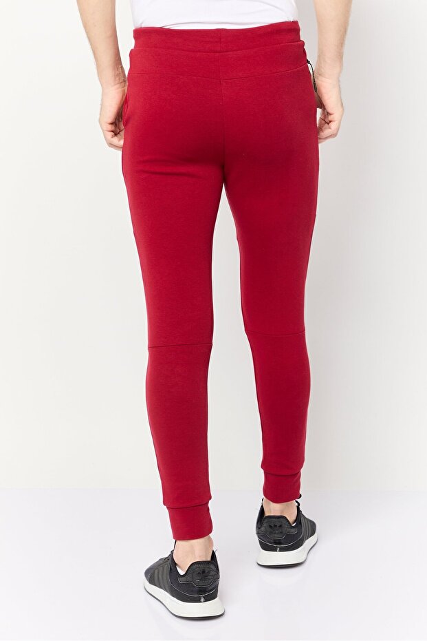 بنطال رياضي رجالي سادة بقصّة عادية، أحمر - 4