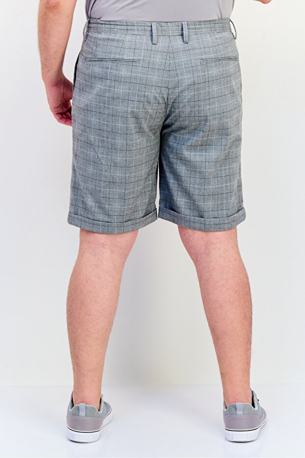 Men Plaid Basic Shorts, Multicolor - 3