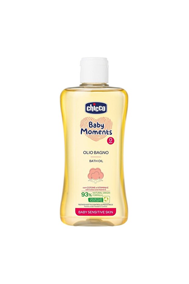 Chicco Baby Moments Bath Oil for Baby Sensitive Skin 0m+ 200ml