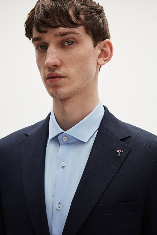 Slim Fit Lacivert Takim Elbise - 2