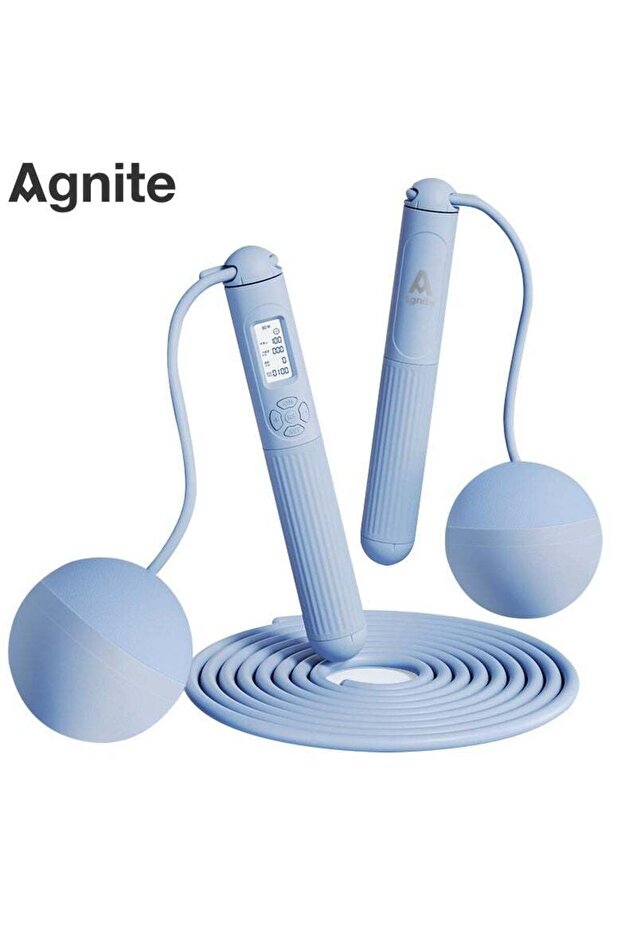 Agnite Er042 Electronic Counting Jump Rope, Adjustable Corded & Cordless Modes.
