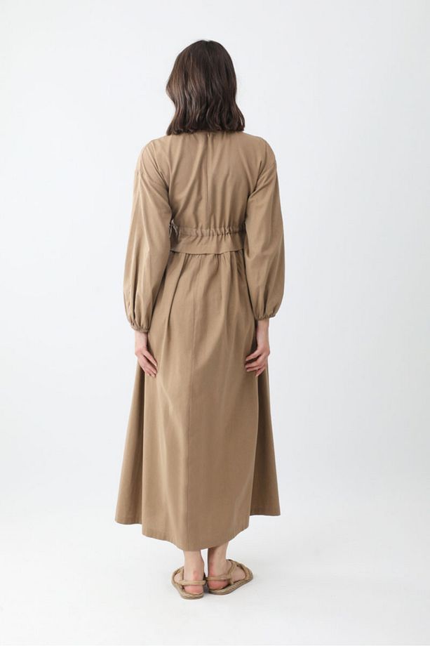 İynem Keten Elbise Camel - 7
