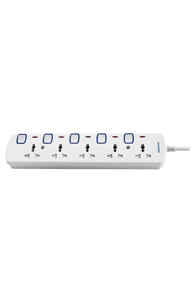 5Way Universal Extension Socket with Indicator Light and Safety Shutter