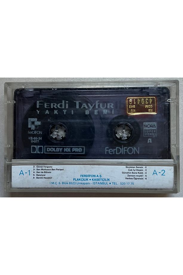 Ferdi Tayfur Yaktı Beni Kaset (Orjnal Dönem Baskı) - 2