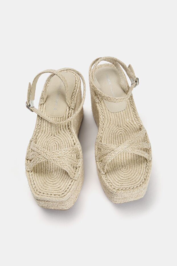 Jüt dolgu topuk sandalet - 2