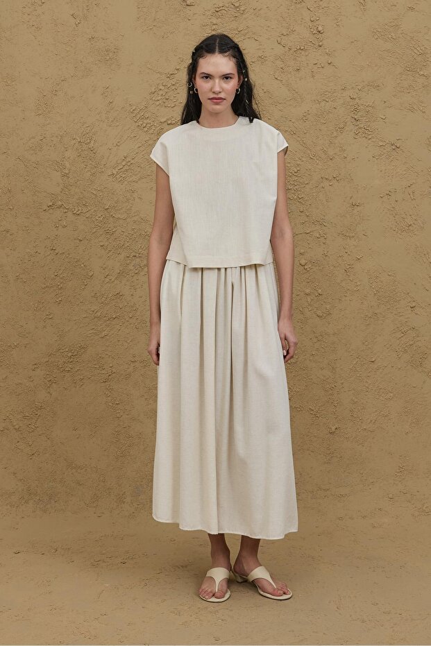 Basic Keten Üst Naturel - 6