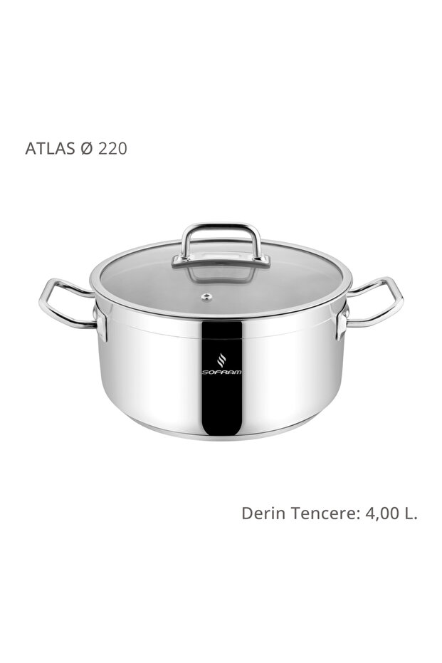 Atlas 22 Cm Derin Tencere - 1