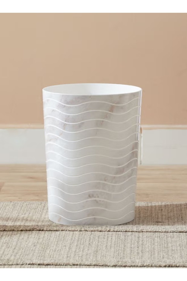 سلة حمام أسطوانية رمادية 20 × 26.2 سم - 1