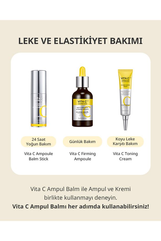 Leke Karşıtı C Vitamini Içerikli Ampul Stick Vita C Plus Spot Correcting &firming Ampoule Balm Stick - 5