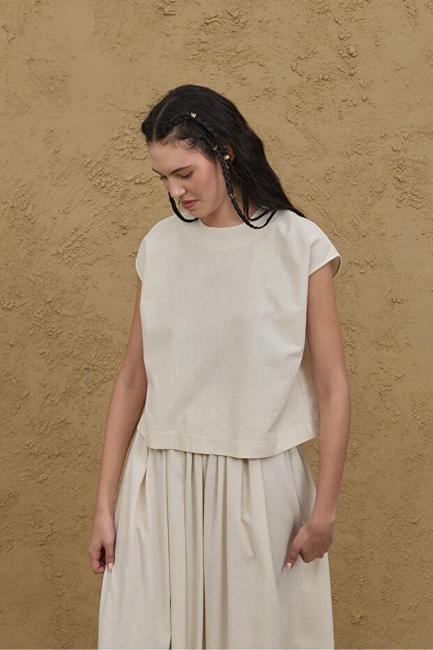 Basic Keten Üst Naturel - 7