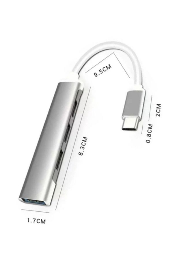Type-c To Usb Hub 4 Port Çoklayıcı Macbook Ile Uyumlu Çoğaltıcı Type C To Usb Converter Hub - 3