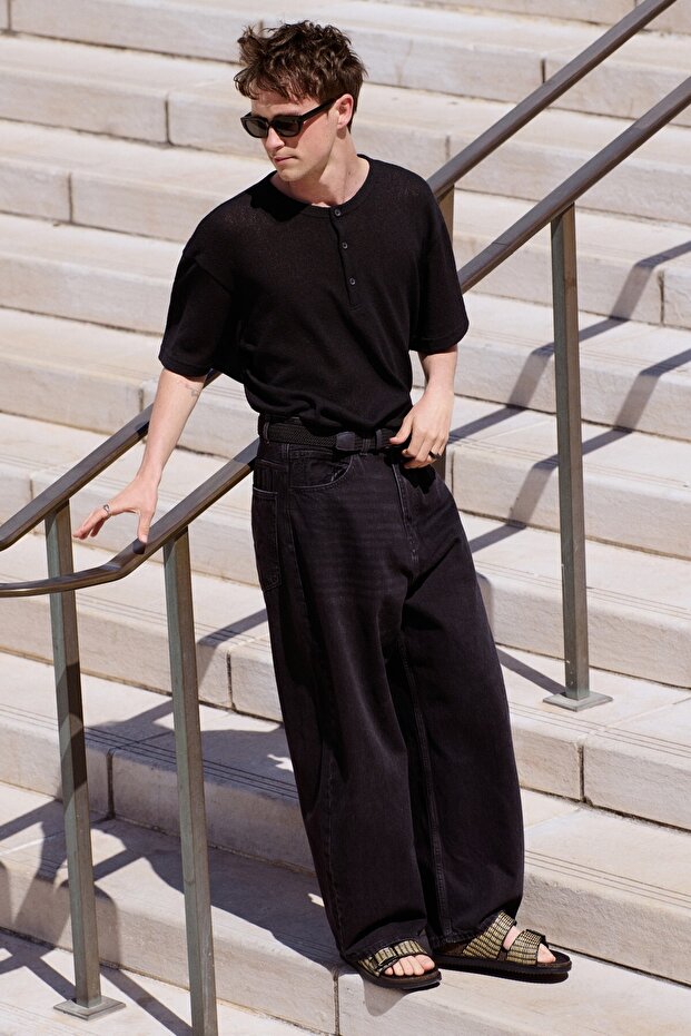 Desenli tokalı sandalet - 1