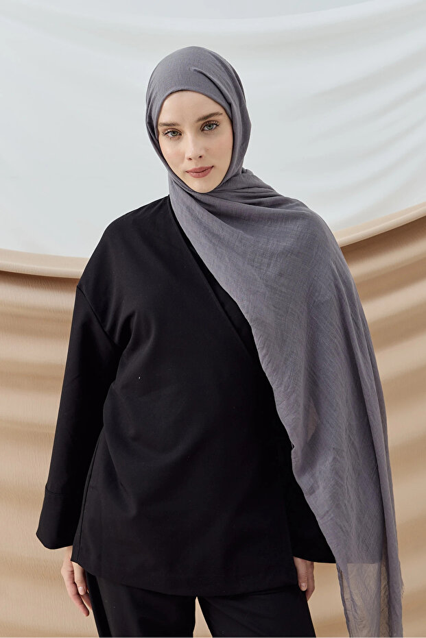 سلسلة أيا - شال - رمادي غامق