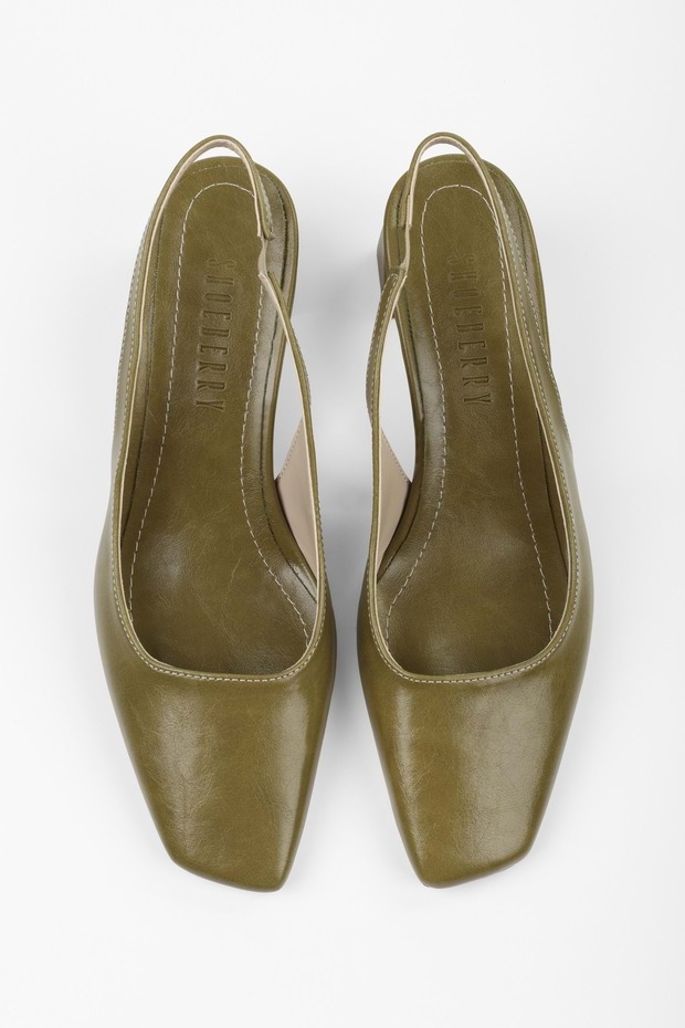 Women's Vinte Oil Green Skin Blunt Toe Stiletto