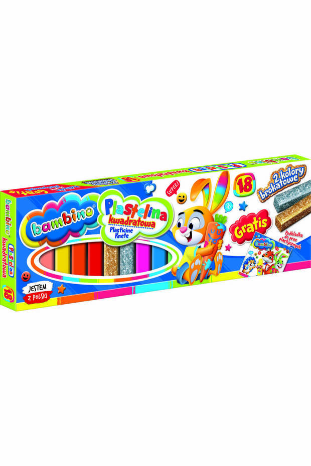 Modeling Clay Set in Square Stick Shape, 18 Intense Colors - 1