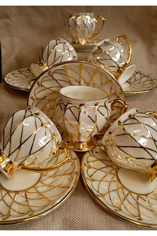 Maya Porcelain Hand Decor Painting Cup Set
