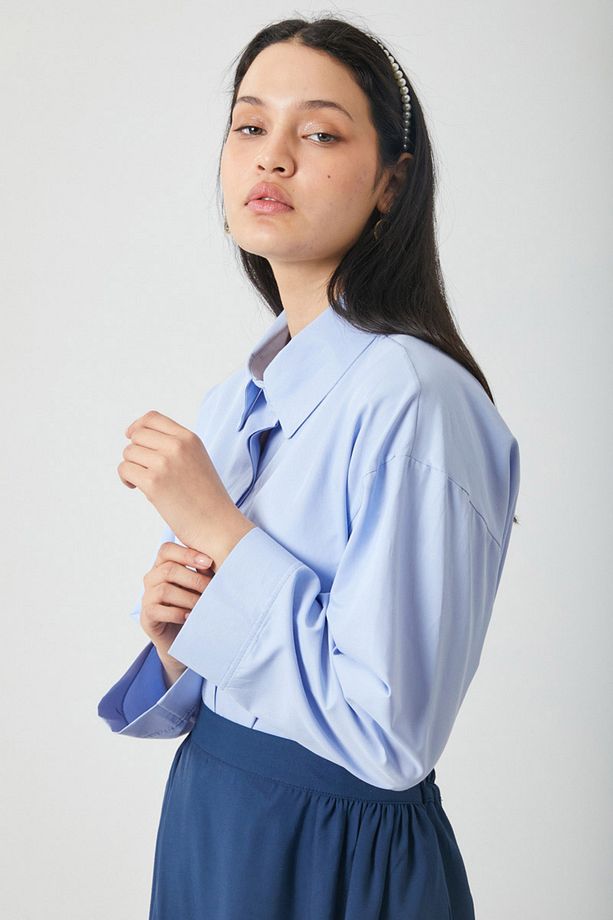 Oversize Kısa Gömlek Bebe Mavisi - 7