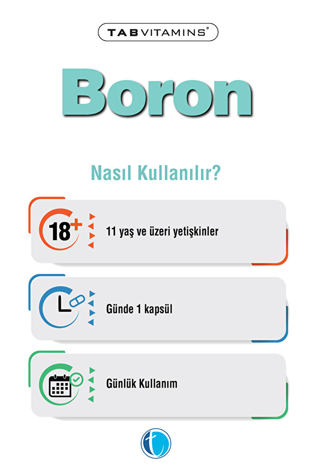 Boron 120 Bitkisel Kapsül Bor (3 mg) Vitamin B2 - 3