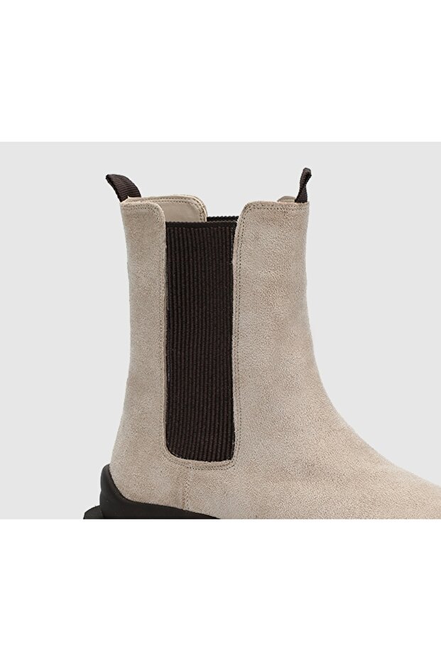 Bej Kadın Bootie - 5