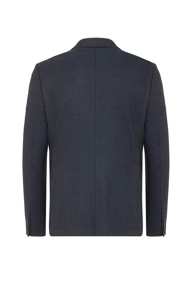 Lacivert Slim Fit Desenli Sivri Yaka 6 Drop Klasik Takım Elbise - 6
