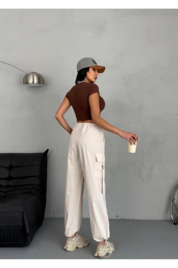 PARAŞÜT KUMAŞ KARGO CEPLİ PANTOLON - 9