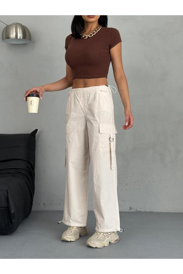 PARAŞÜT KUMAŞ KARGO CEPLİ PANTOLON - 4