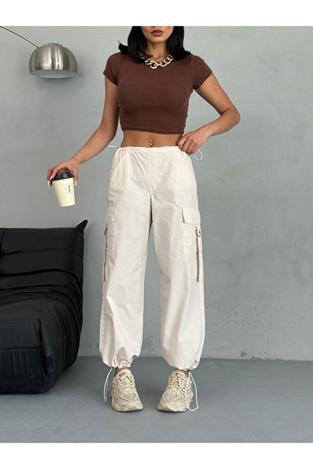 PARAŞÜT KUMAŞ KARGO CEPLİ PANTOLON - 6