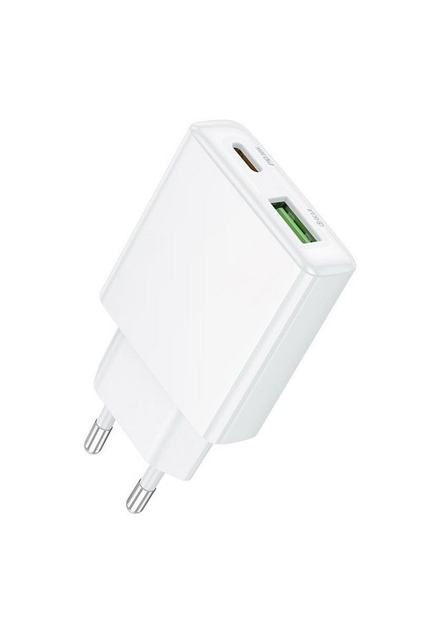 Super Slim Ev Tipi USB Şarj Adaptörü Type-C USB-A Girişli 30W Hızlı Şarj Başlığı - 2
