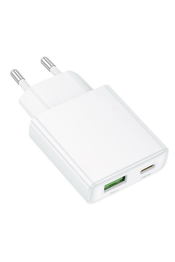 Super Slim Ev Tipi USB Şarj Adaptörü Type-C USB-A Girişli 30W Hızlı Şarj Başlığı - 3