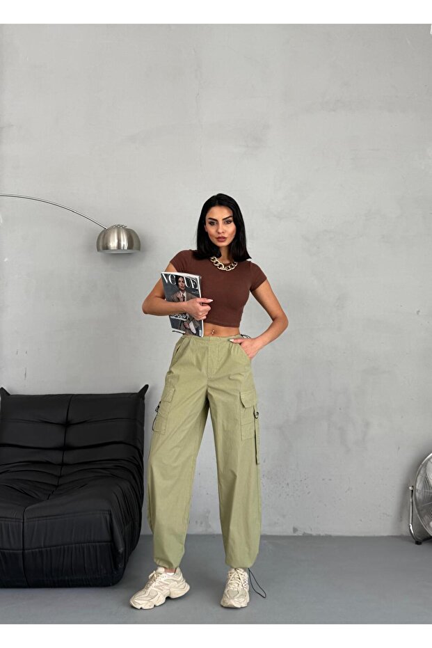 PARAŞÜT KUMAŞ KARGO CEPLİ PANTOLON - 1