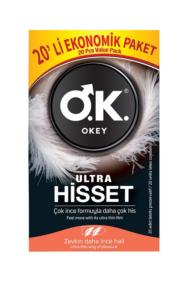Ultra Hisset 20'li Prezervatif & Çilek Kayganlaştırıcı Jel 100 ml Set - 3