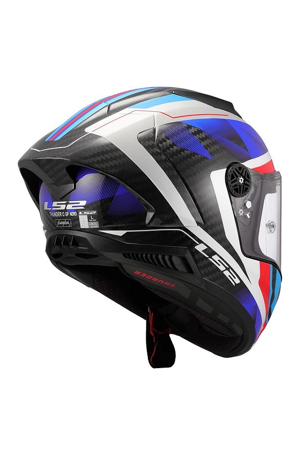 Thunder Karbon Gp Aero Raute Mavi-kırmızı Kask - 4