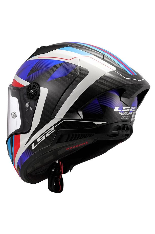 Thunder Karbon Gp Aero Raute Mavi-kırmızı Kask - 3
